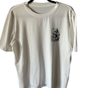 White Round neck graphic t shirt Alice in Wonderland
